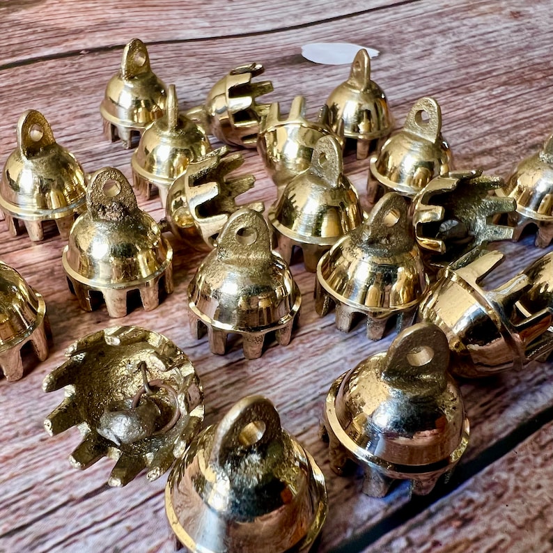 Set of 20 Brass Claw Elephant Bells